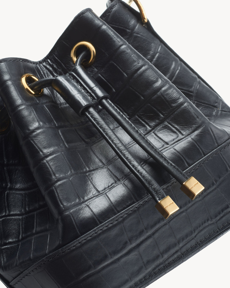 BRIGITTE MINI BUCKET BAG CROC 4