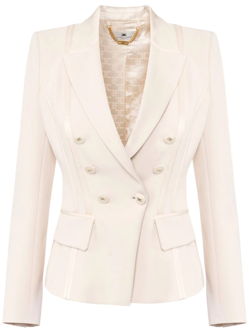 crepe satin blazer - 1