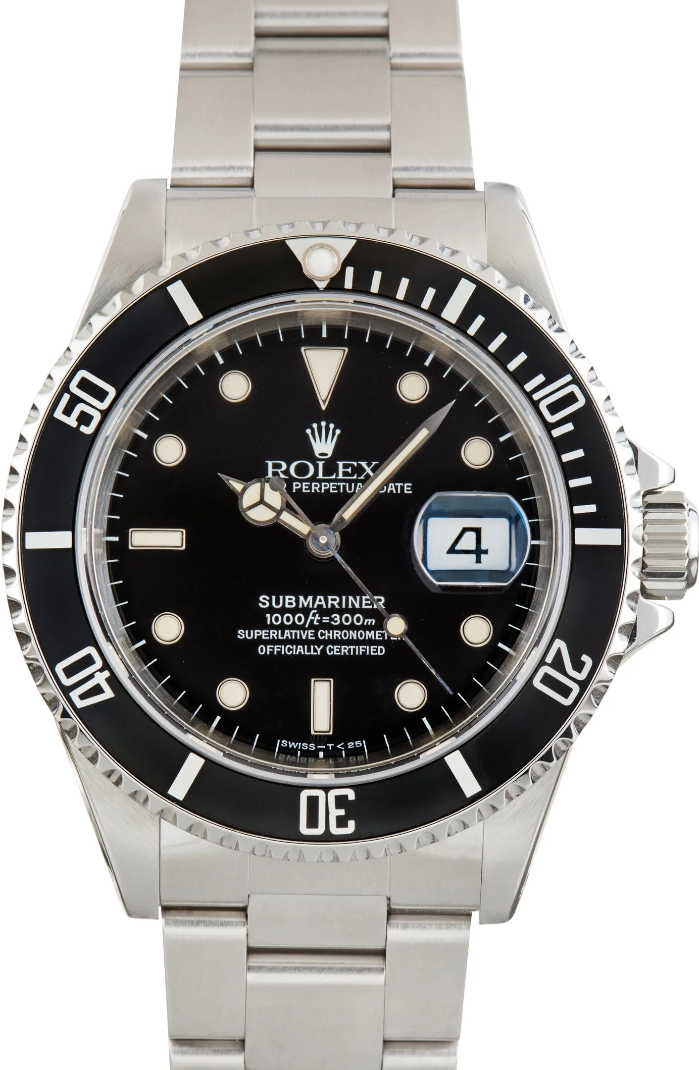 Used Rolex Submariner Black Dial Ref 16610 Timing Bezel - 1