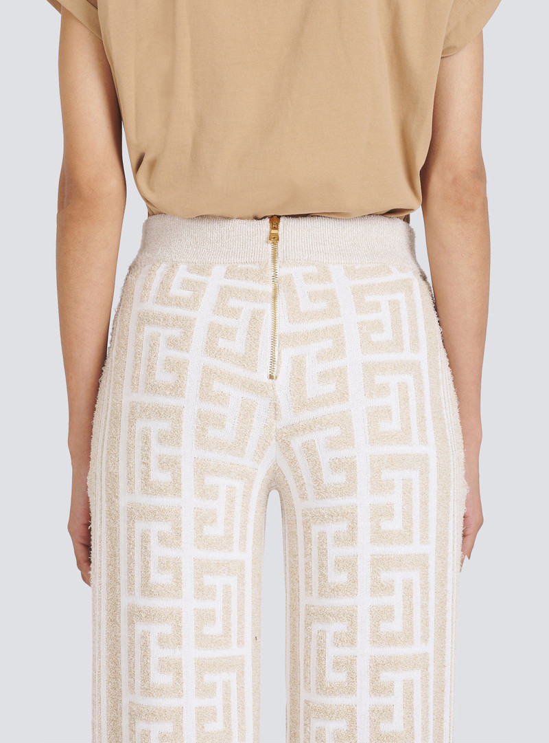 Wide Balmain monogram pants 8