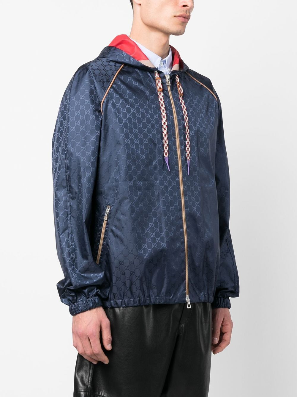GG Supreme-jacquard hooded jacket - 3