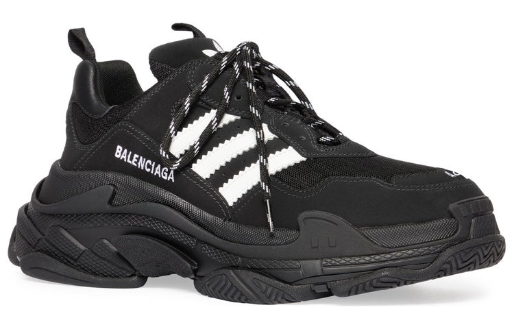 (WMNS) Adidas x Balenciaga Triple S Sneaker 'Black' 712764W2ZB21090 - 3