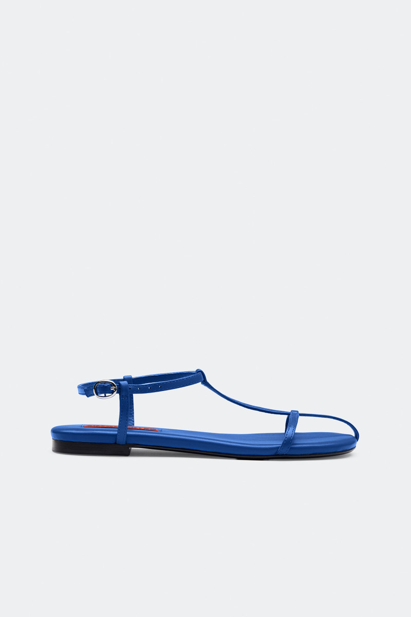 SIMONMILLER Cage Flat Sandal In Blue outlook