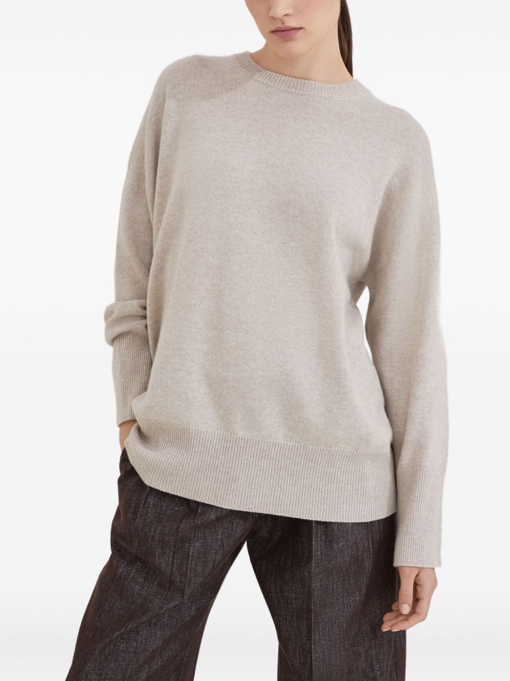 Monili-chain cashmere sweater - 3