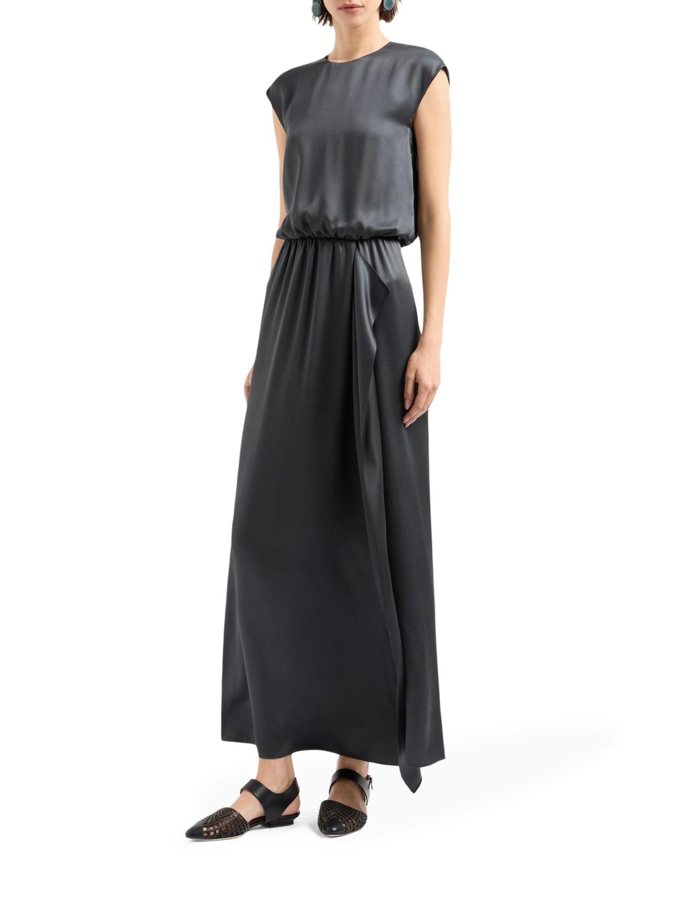 LONG DRESS IN DOUBLE SILK SATIN - 3