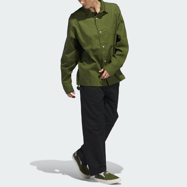 adidas Originals Shmoofoil Button Up Asia Sizing 'Green White' IU0081 - 3