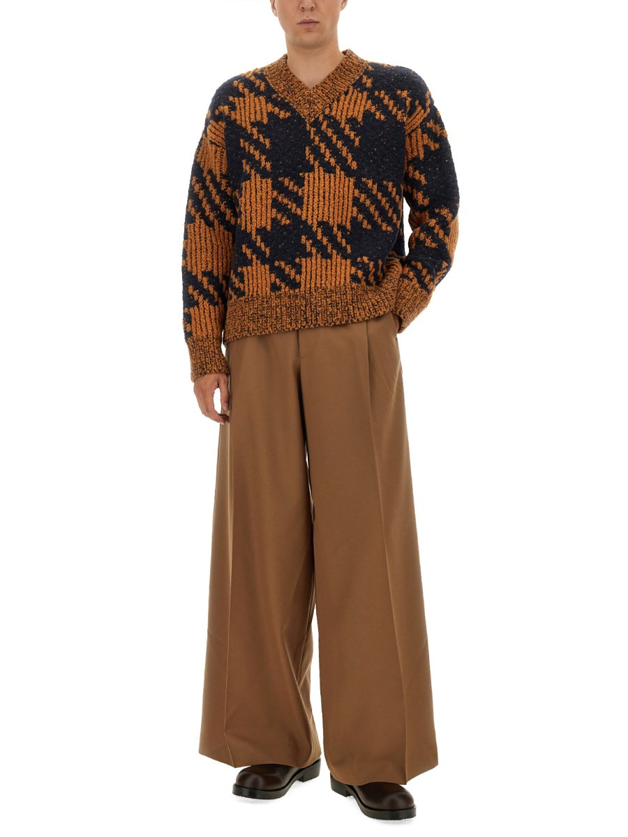 WOOL SWEATER WITH GRAPHIC PATTERN - 2
