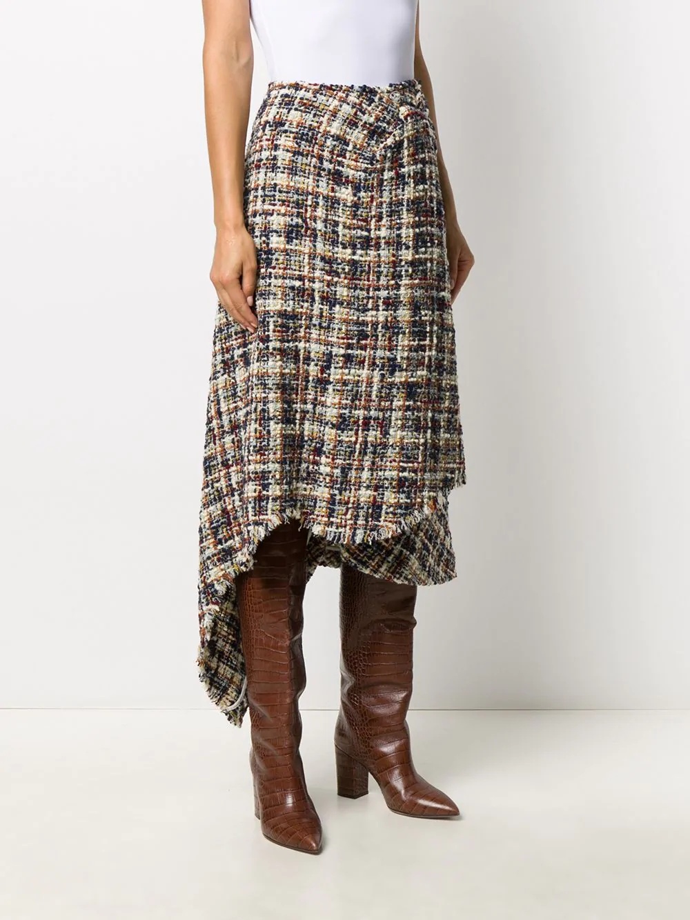 tweed asymmetric skirt - 3