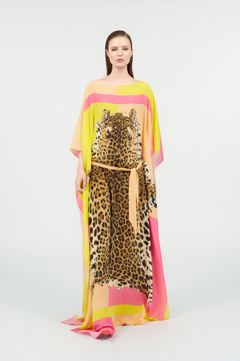 Roberto Cavalli Silk Kaftan with Cavalli Pop Print outlook