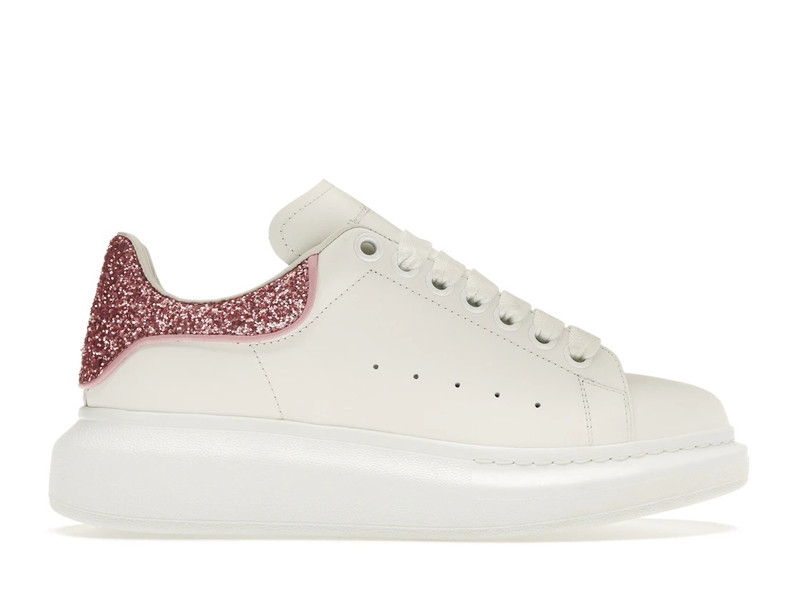 Alexander McQueen Oversized White White Pink Glitter (Women's) - 1