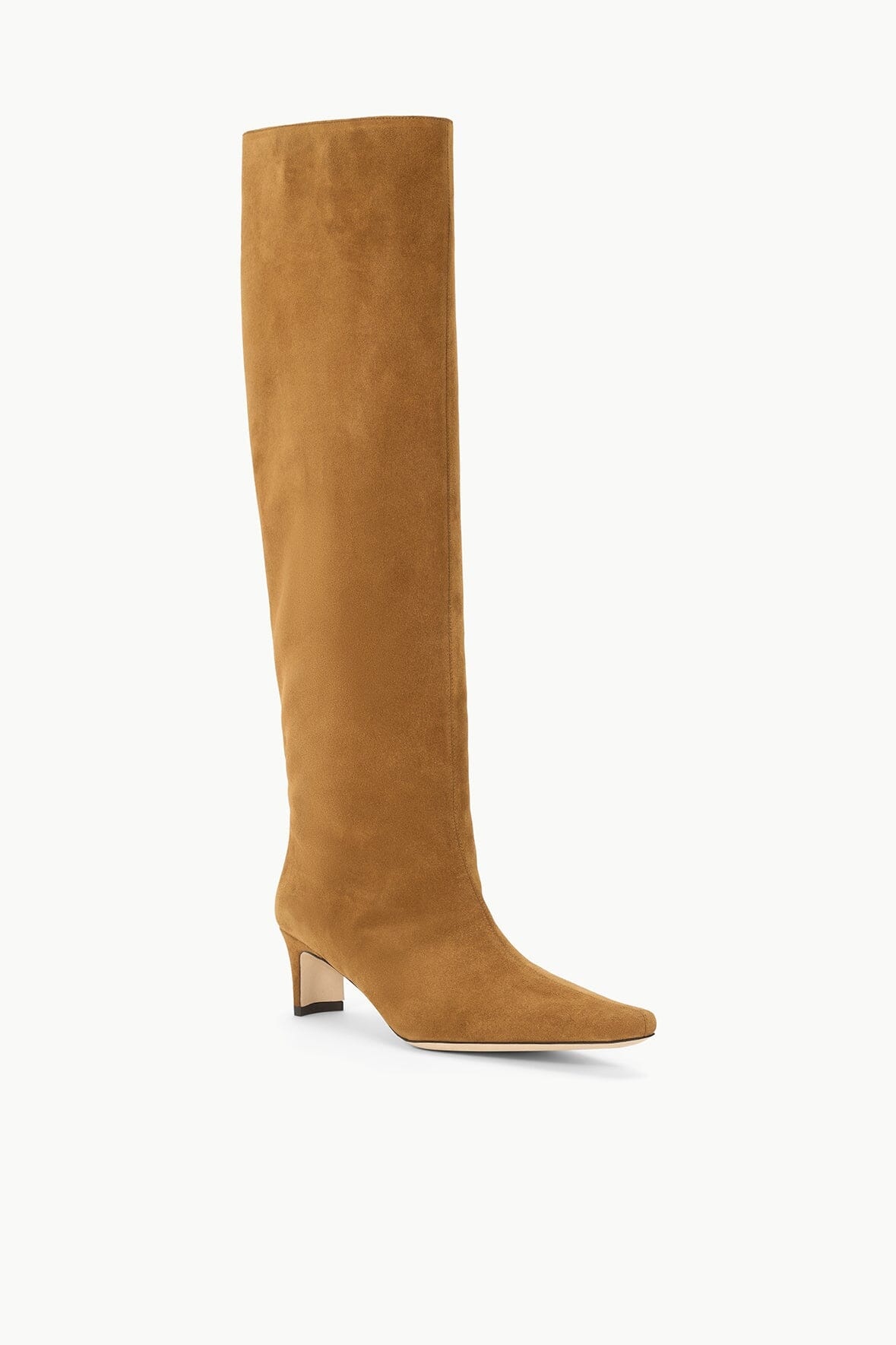 STAUD WIDE SHAFT WALLY BOOT TAN SUEDE - 2