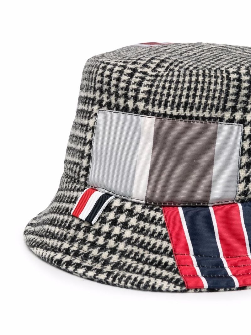 patchwork-detail bucket hat - 2