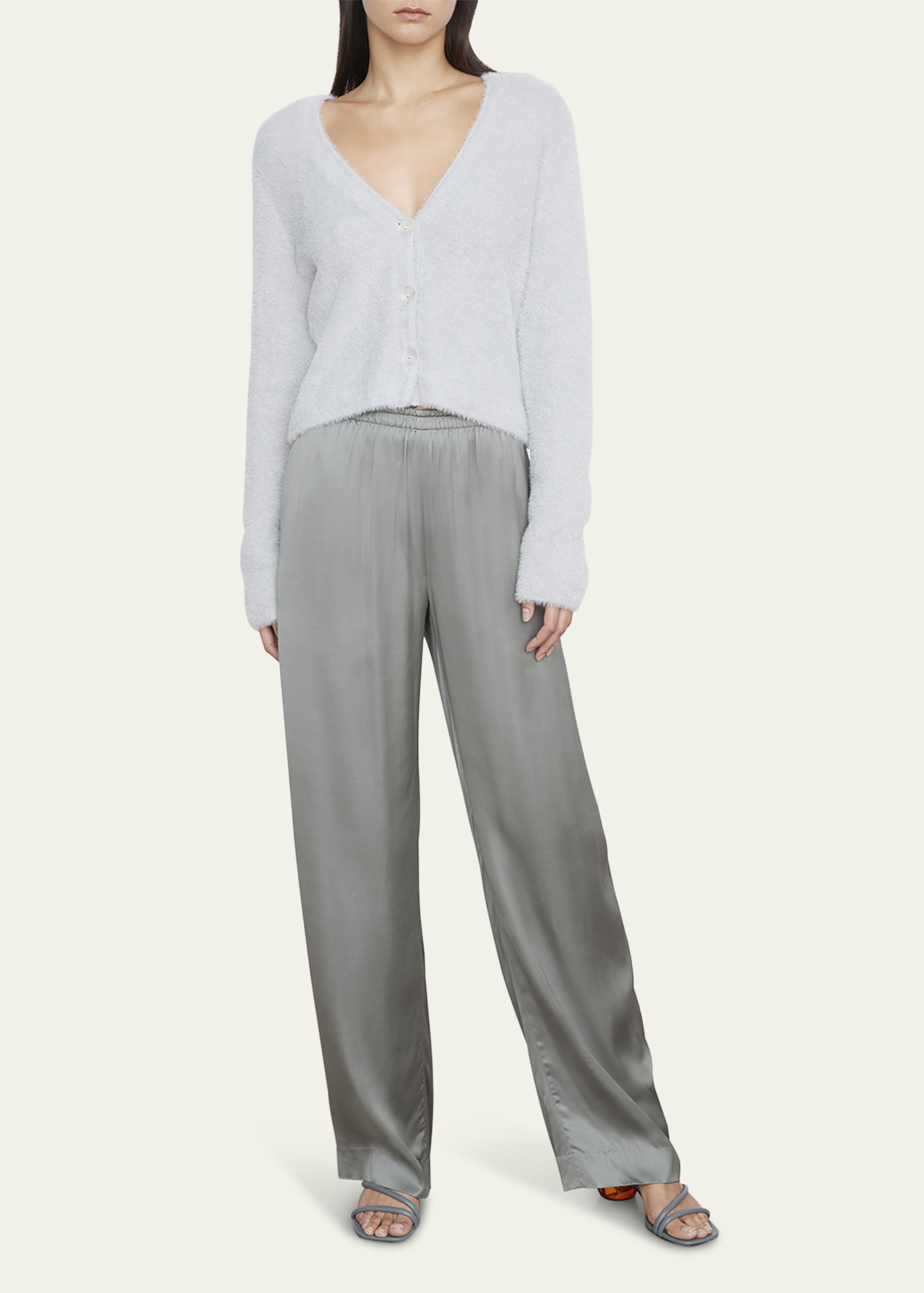 Eyelash V-Neck Cardigan - 2