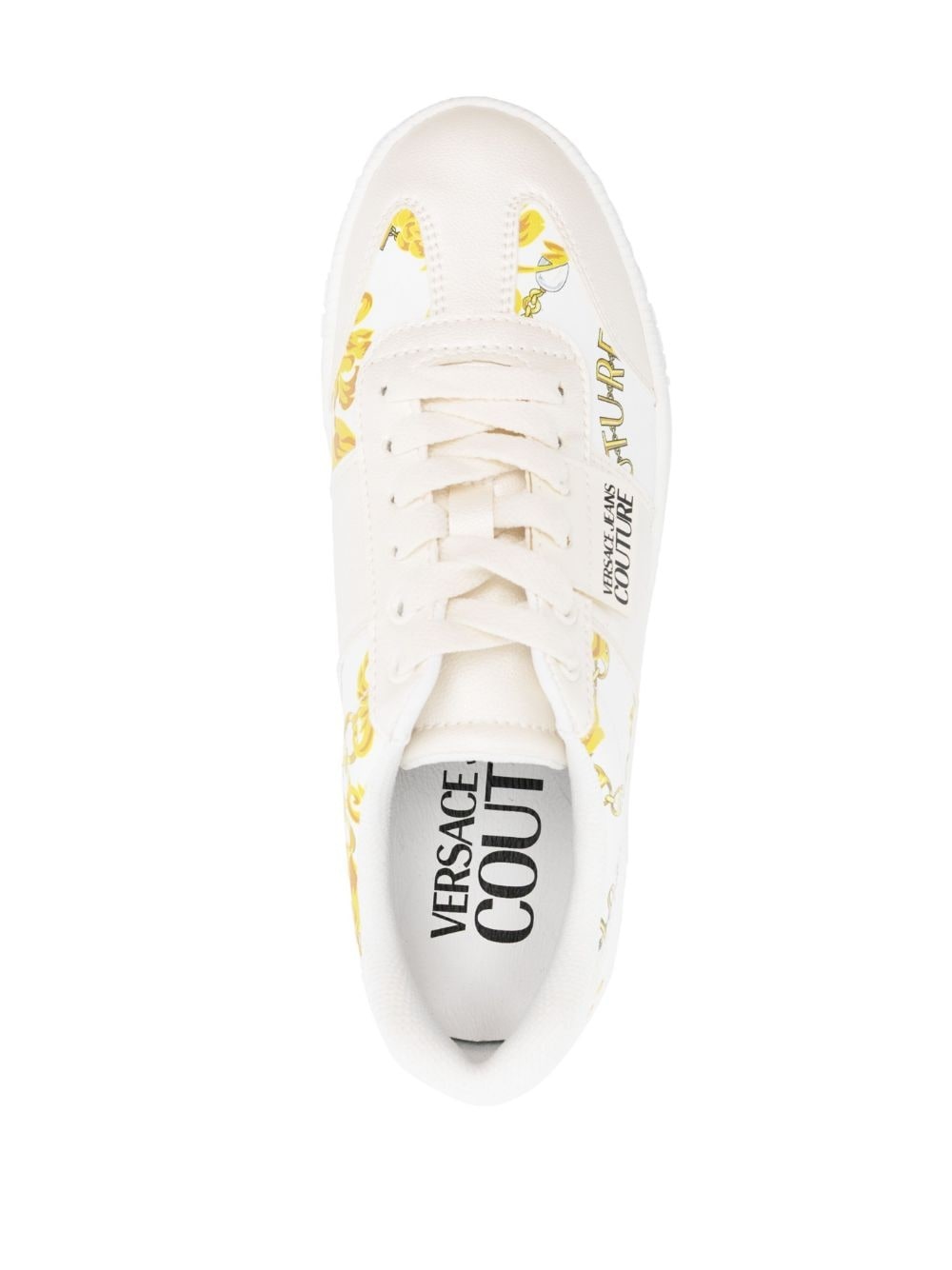 logo-patch round-toe sneakers - 4