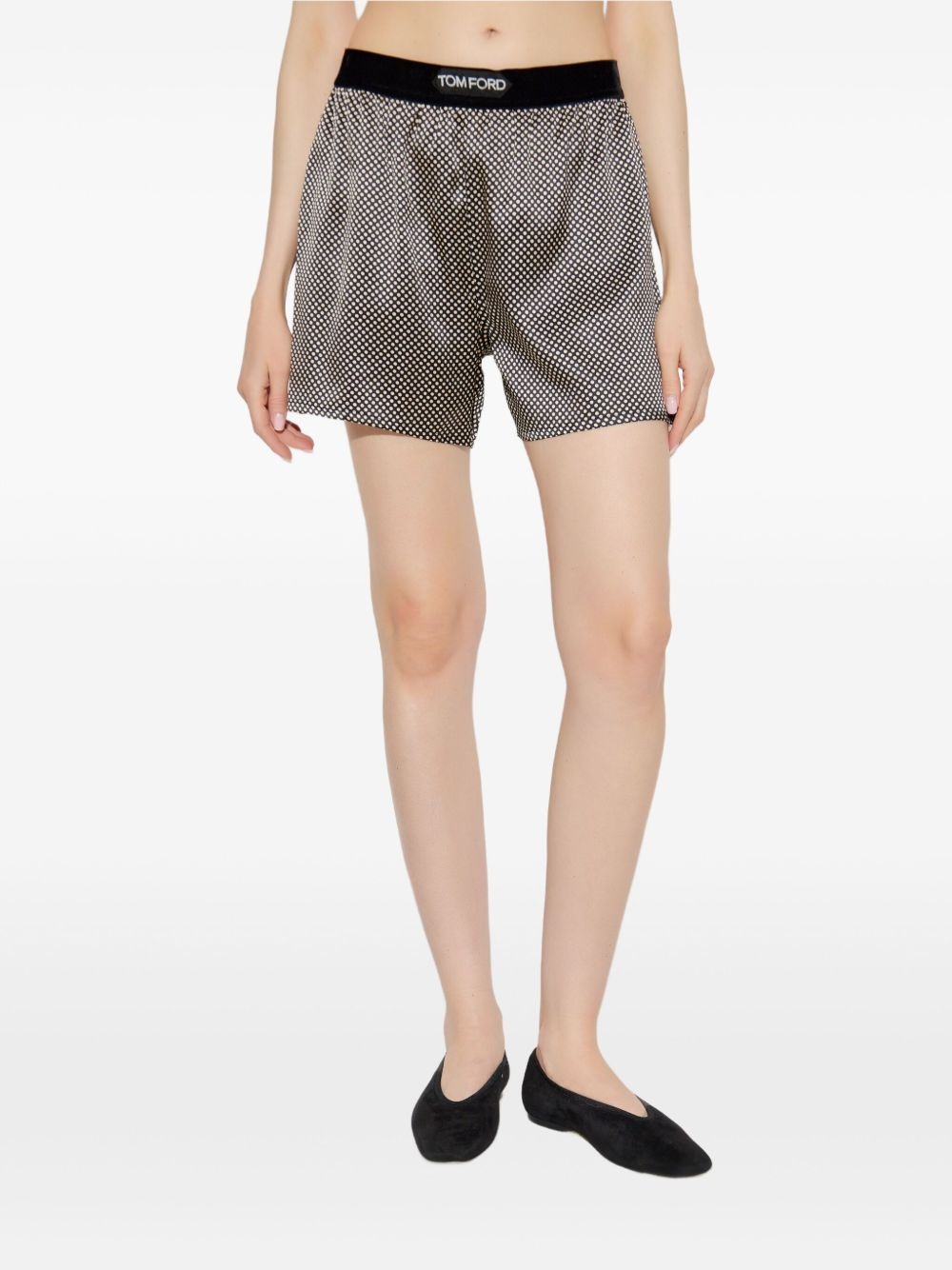 polka-dot lounge shorts - 3