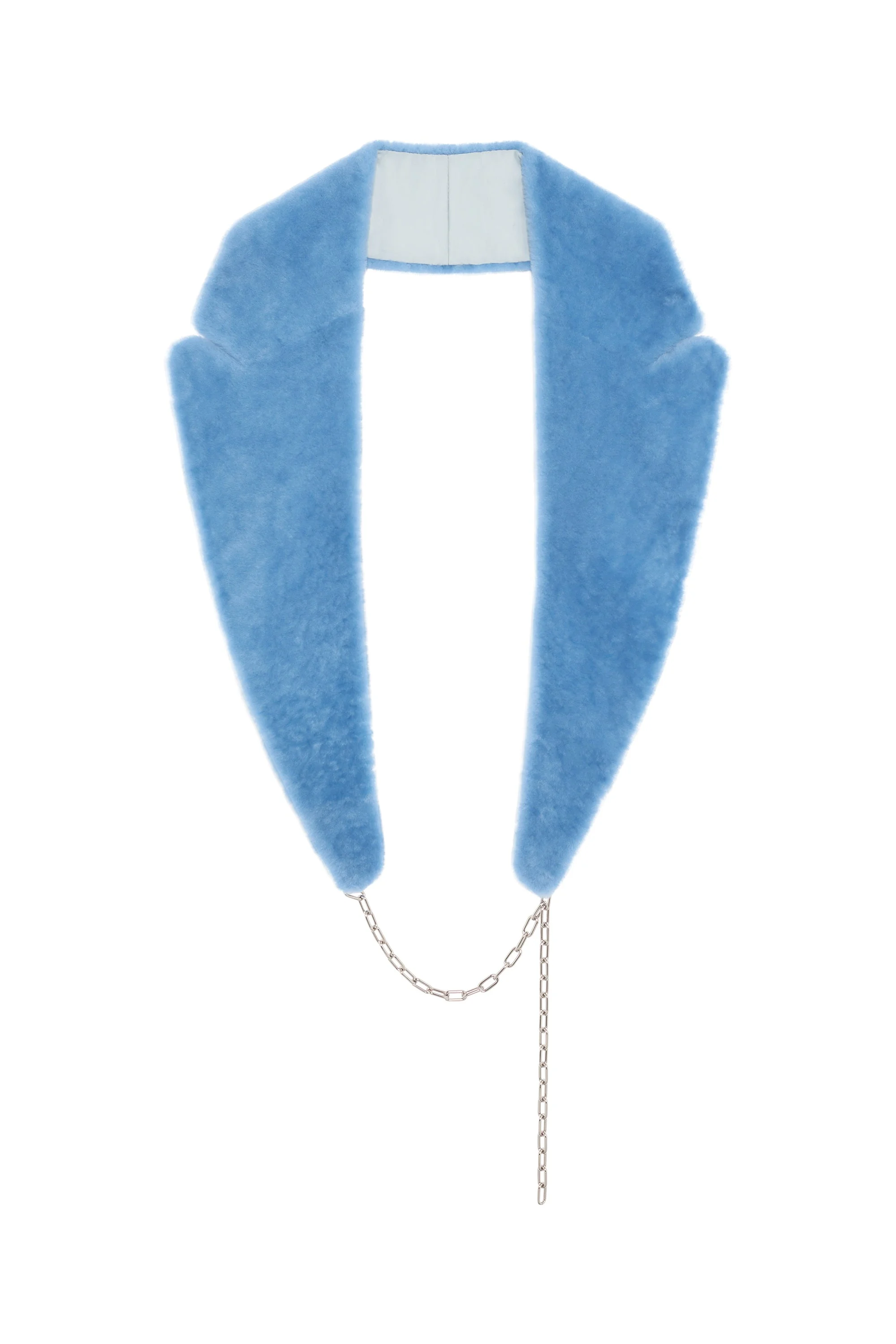 Elliot Coat Collar in Light Blue Shearling - 1
