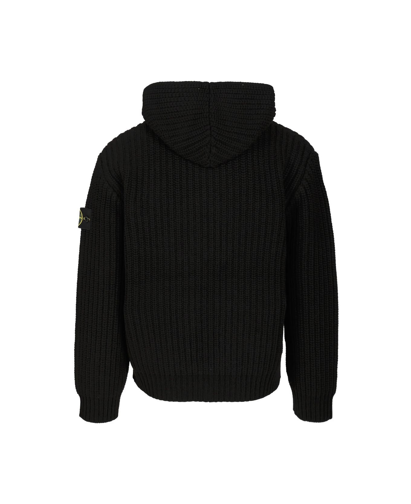 Wool And Cashmere Hooded Cardigan - 2