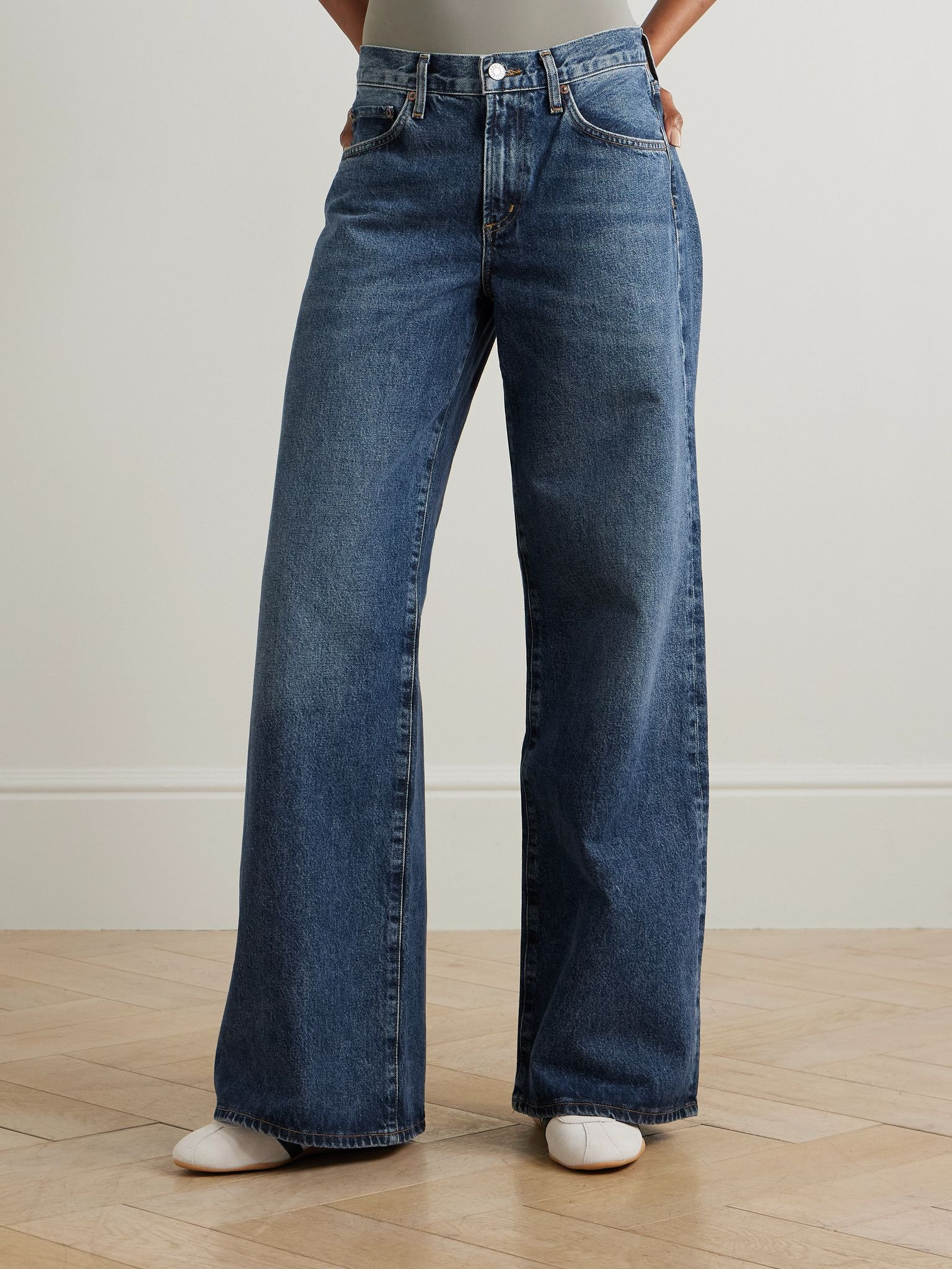 Clara Baggy low-rise wide-leg organic jeans Mid denim - 3