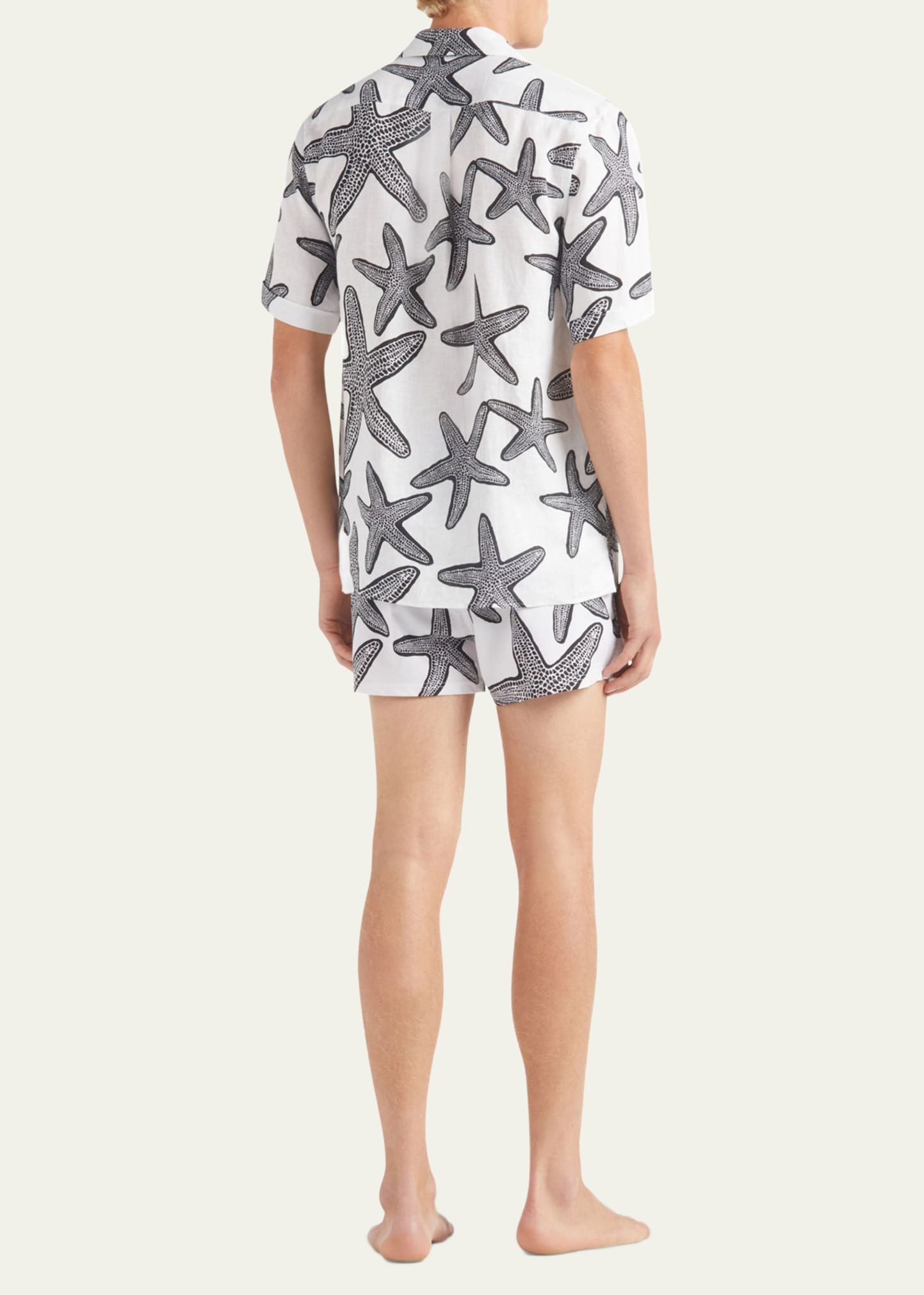Men's Starfish-Print Camp Shirt - 3