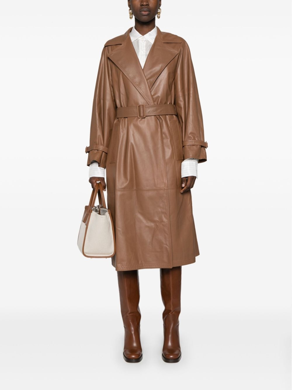 Ande leather trench coat - 2
