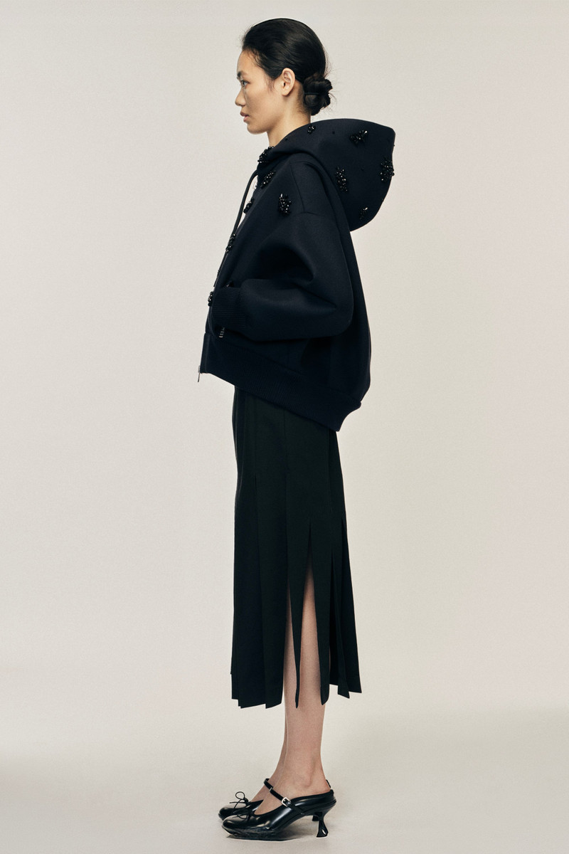 Simone Rocha Turbo Embellished Cropped Zip Jacket outlook