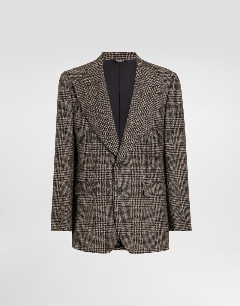 Glen plaid single-breasted jacket 1