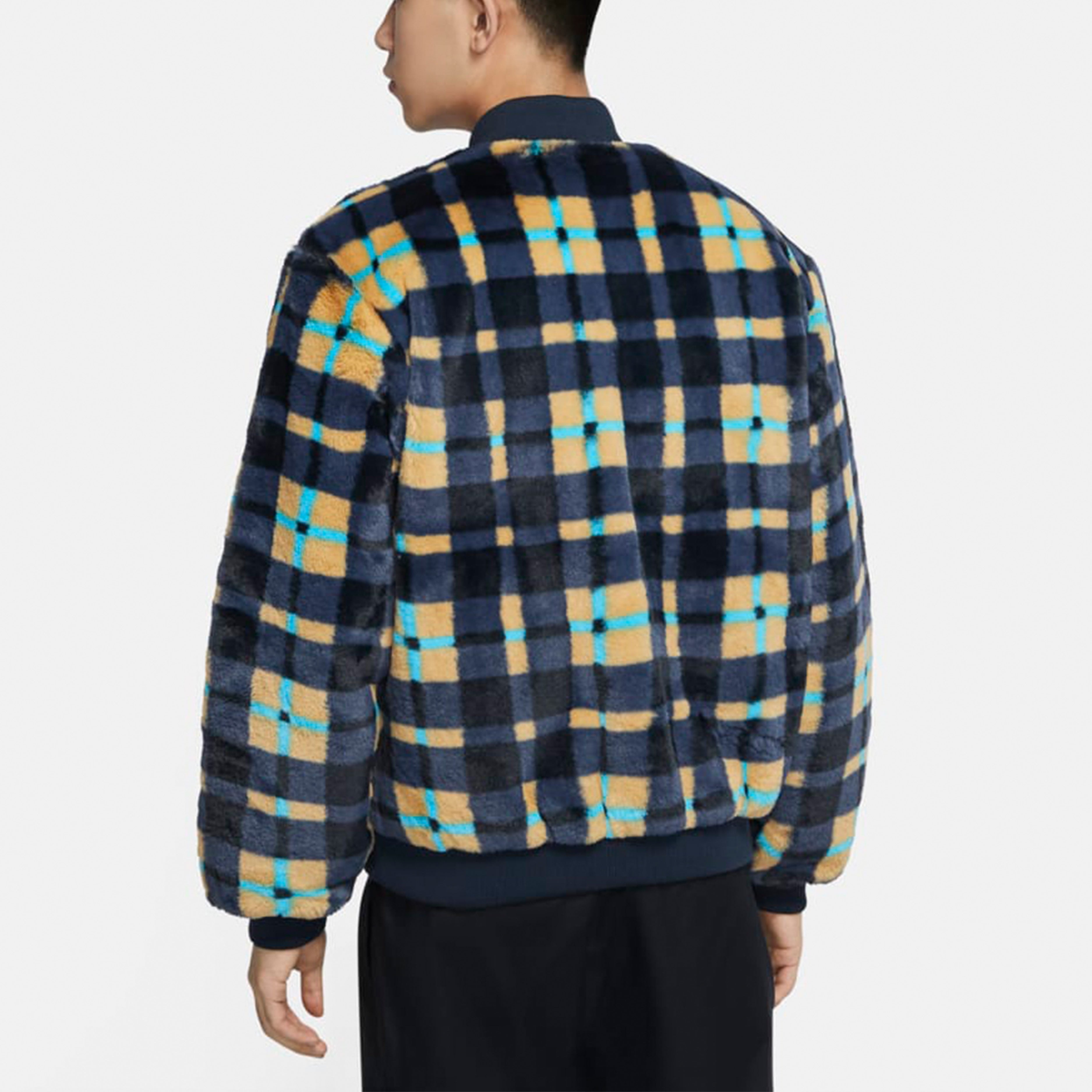 Nike SB Dunk High x Concepts Crossover Skateboard Sports Plush Plaid Jacket Asia Edition Colorblock  - 5