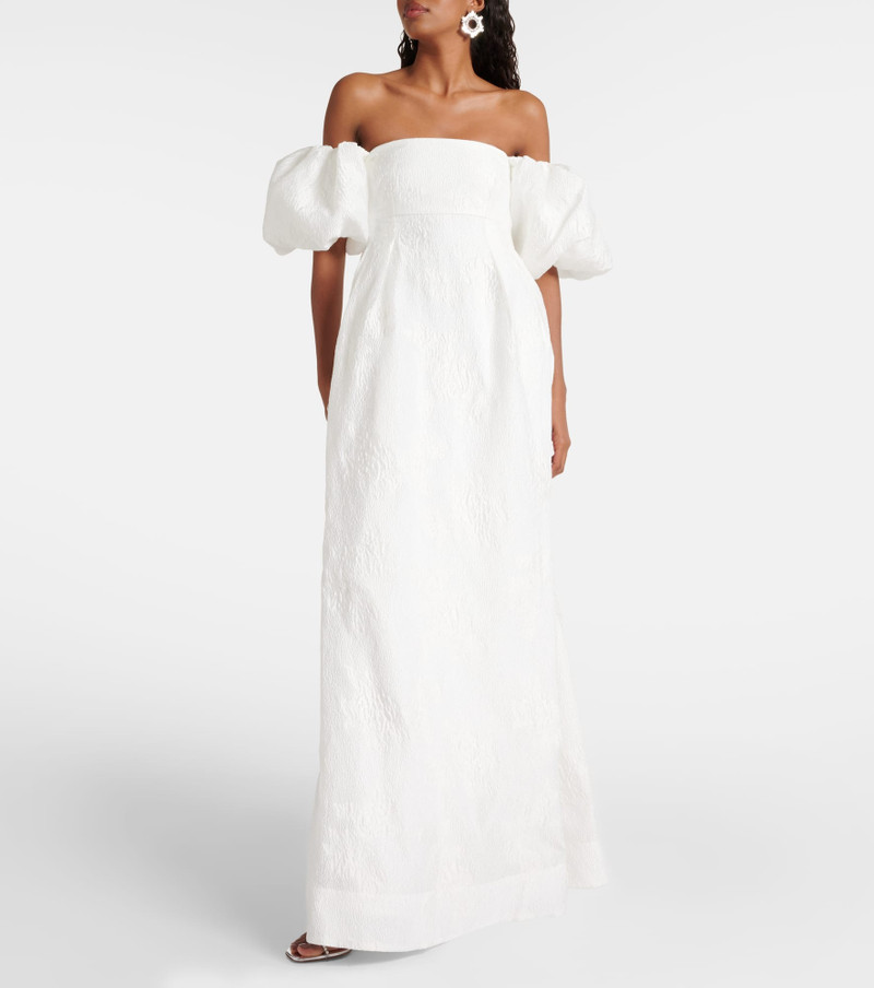 REBECCA VALLANCE Matchworker puff-sleeve off-shoulder gown outlook