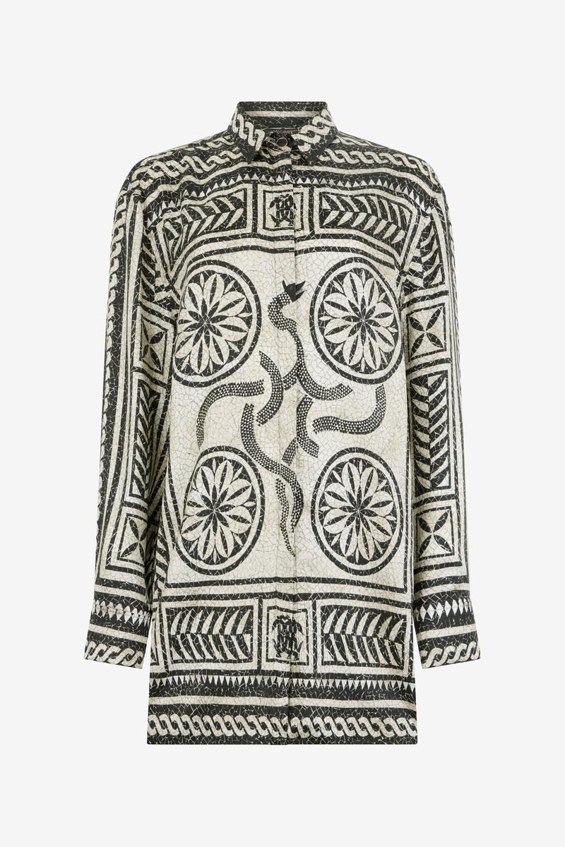 Silk Shirt With Mosaic Print 1