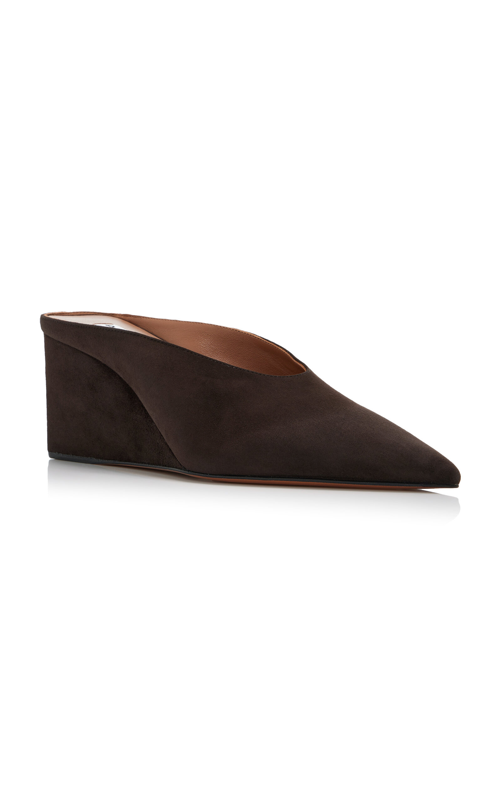 Cube Suede Wedge Mules brown - 3