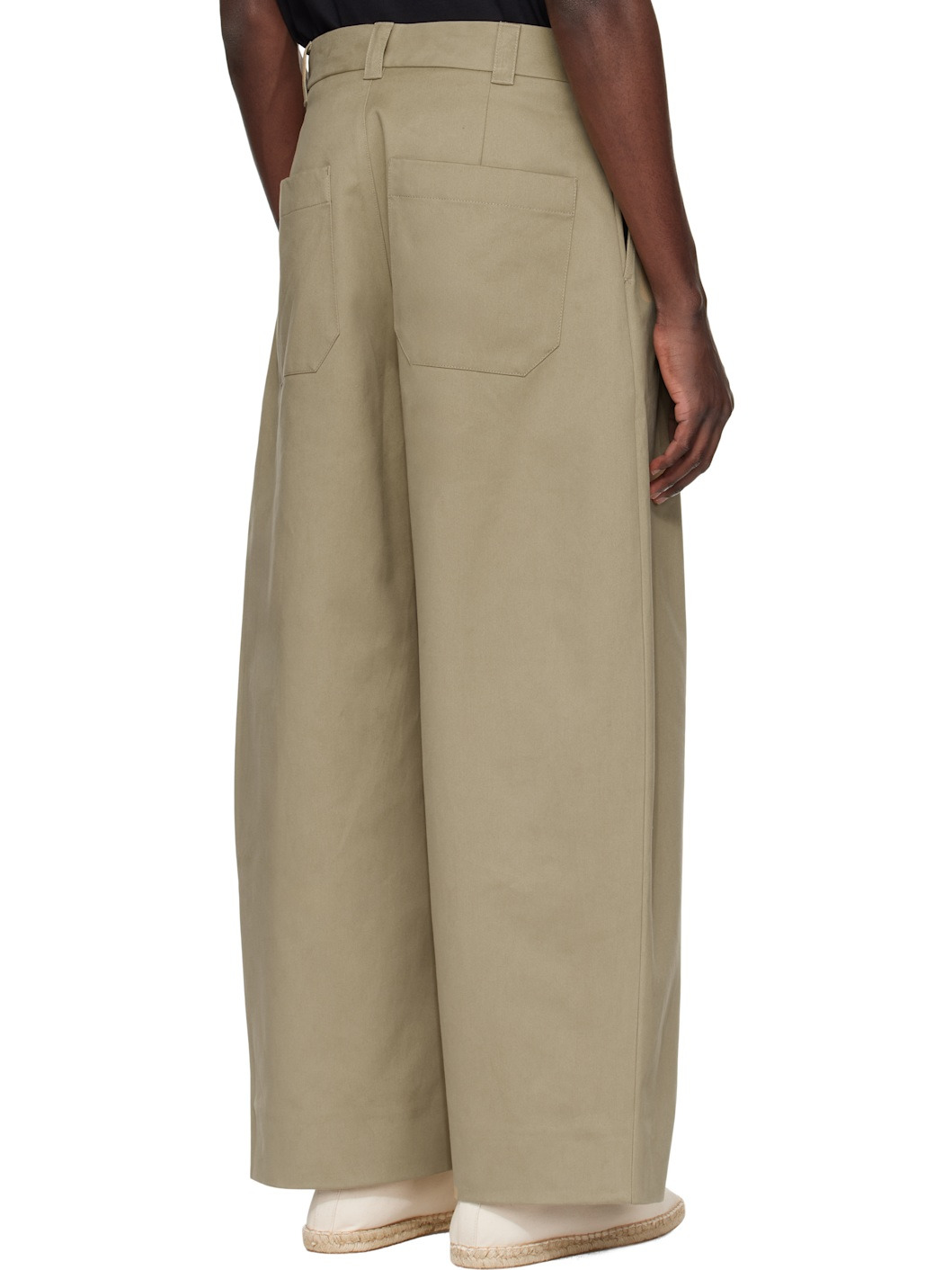Beige Sorte Trousers - 3