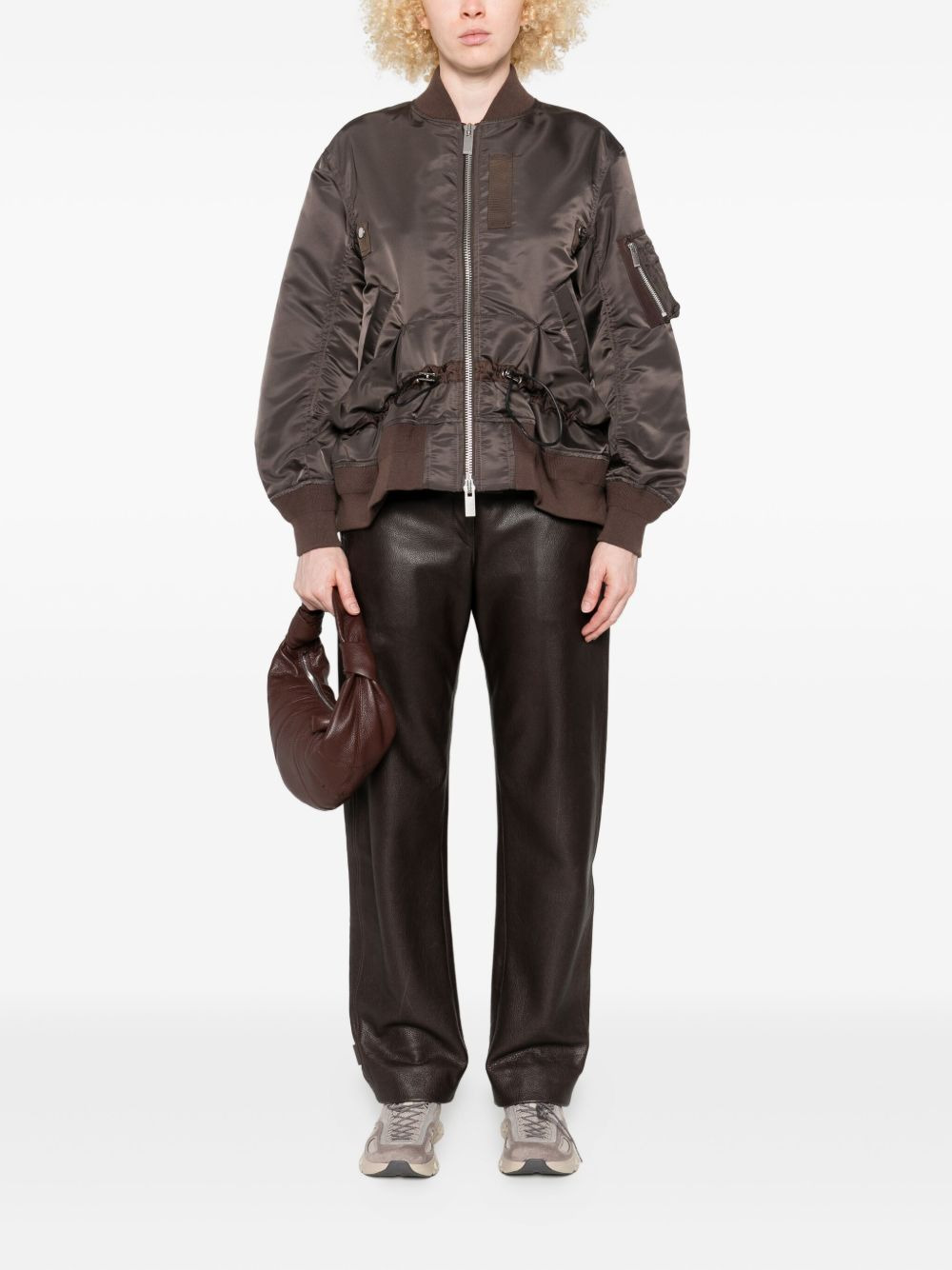 drawstring-detail bomber jacket - 2