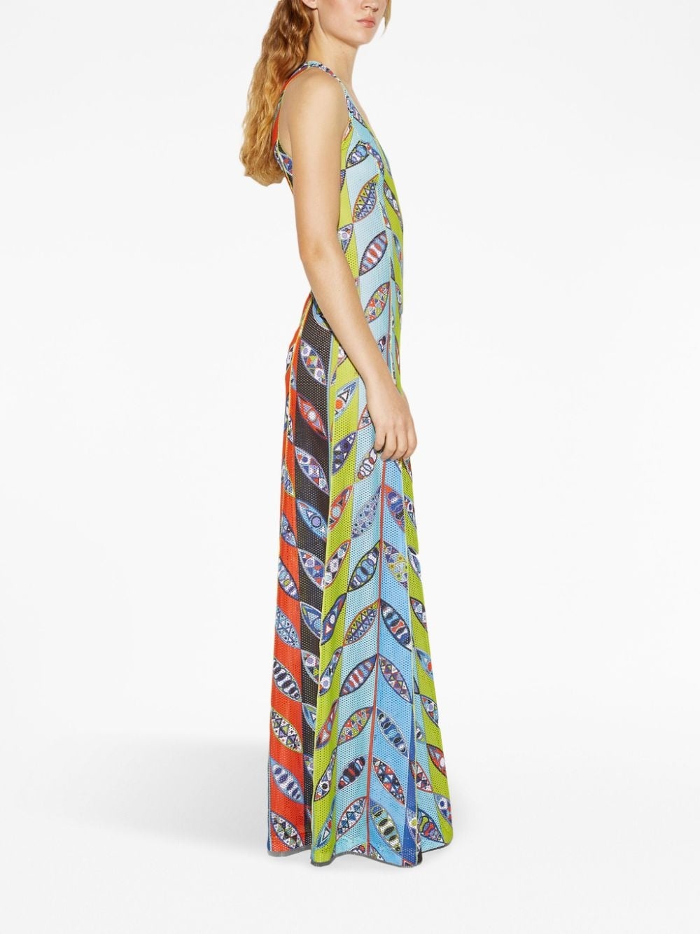 Girandole-print mesh maxi dress - 3