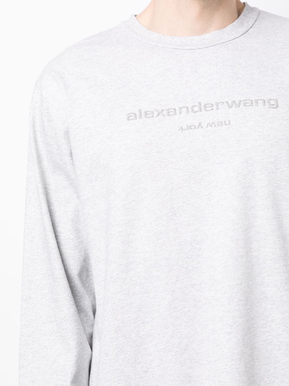 glitter-effect long-sleeve T-shirt - 6