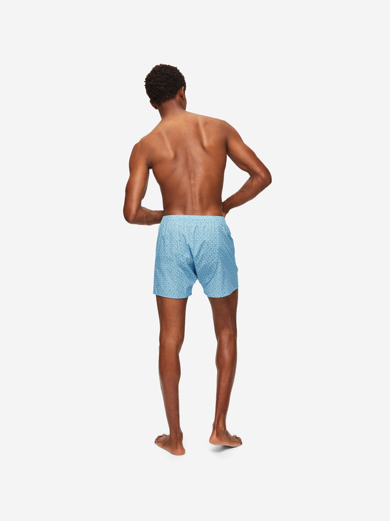 Men's Classic Fit Boxers Ledbury 56 Cotton Batiste Blue - 4