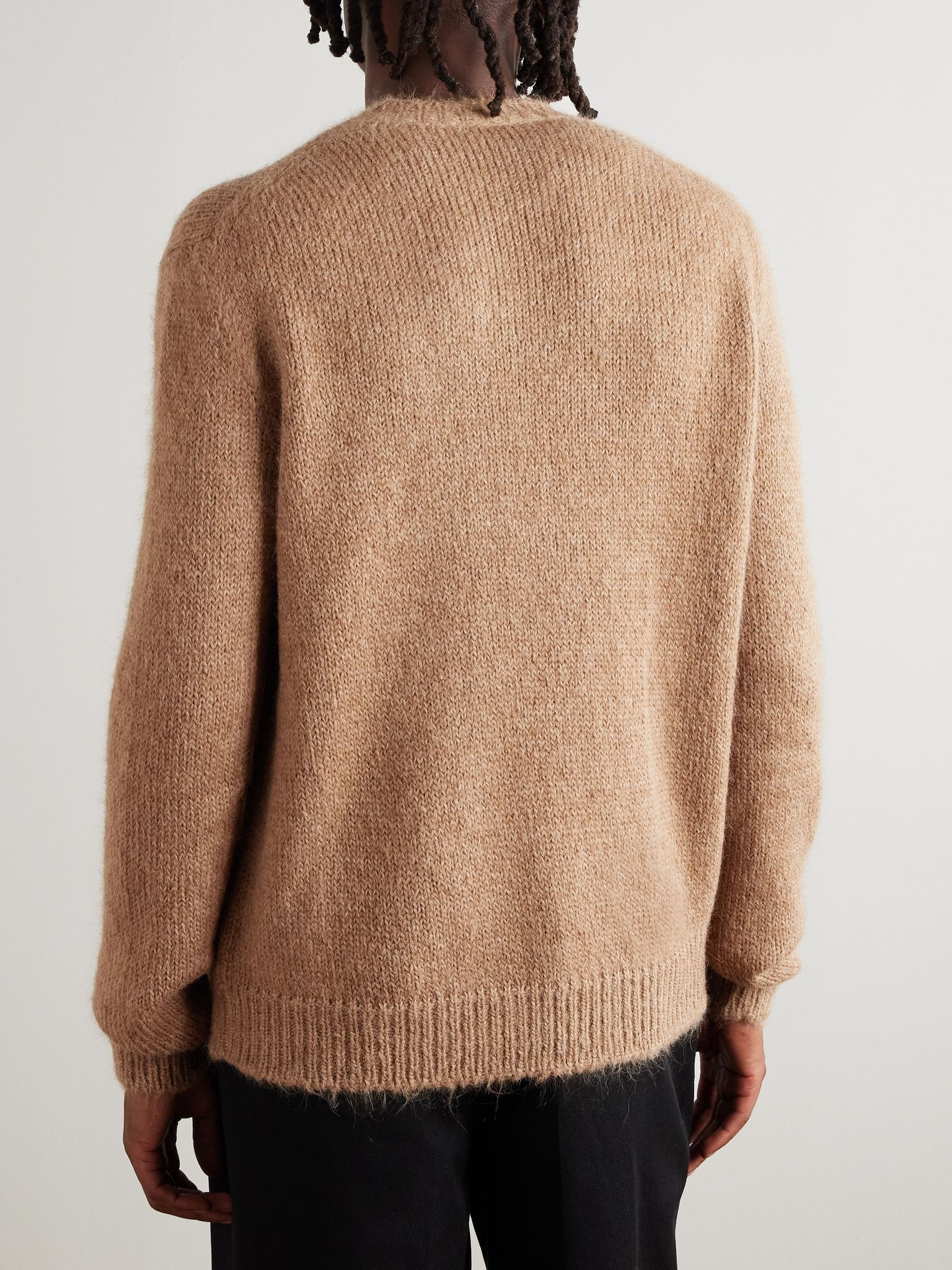 Oversized Alpaca-Blend Sweater Brown - 3