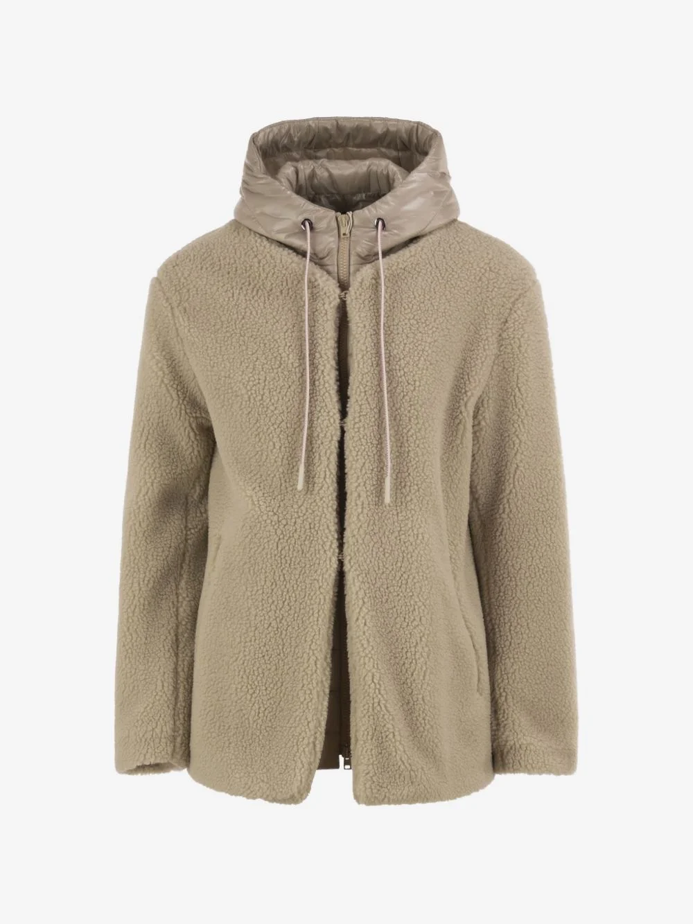 hooded teddy-effect jacket - 1