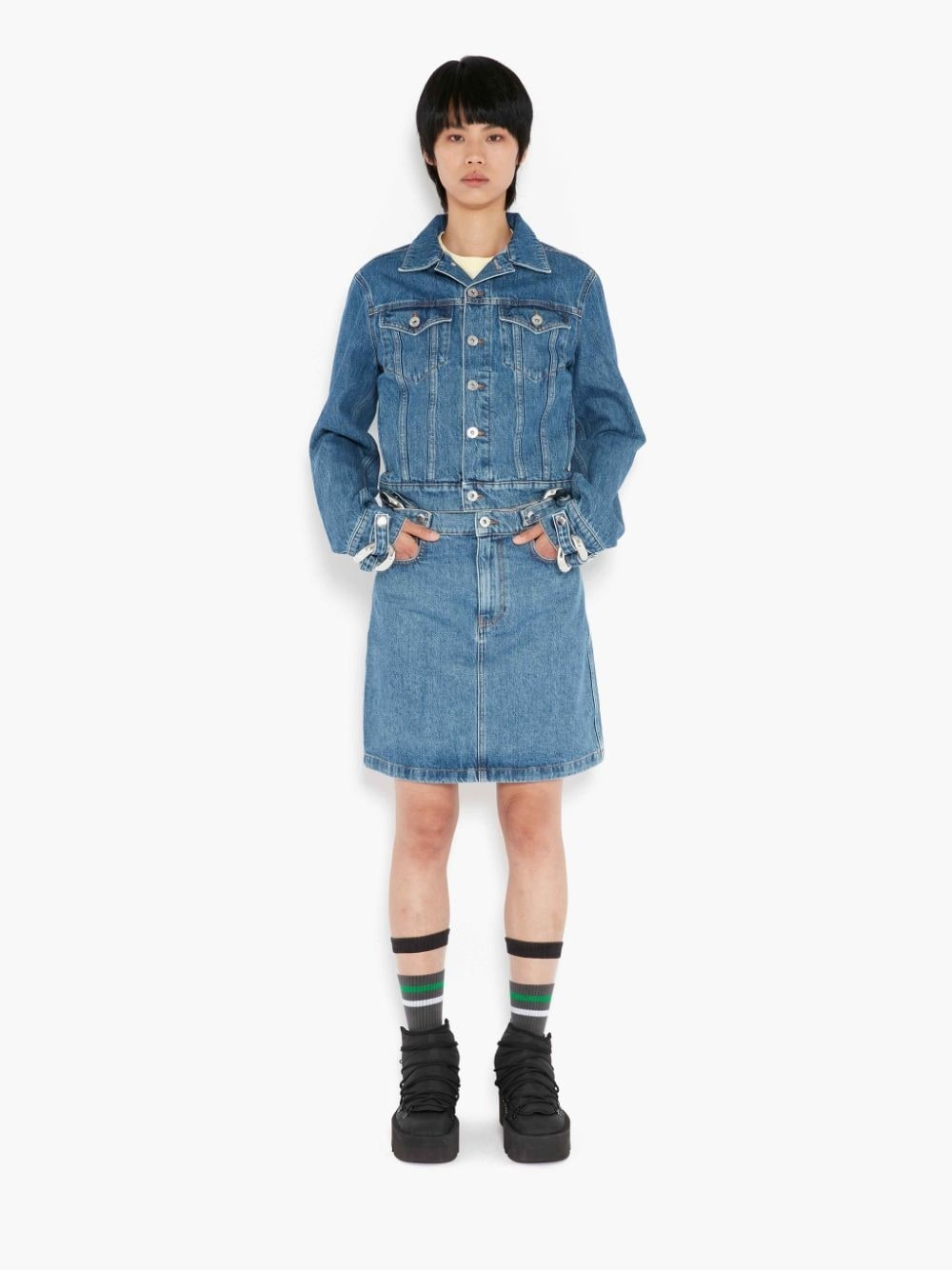 CHAIN LINK DENIM TRUCKER JACKET - 2