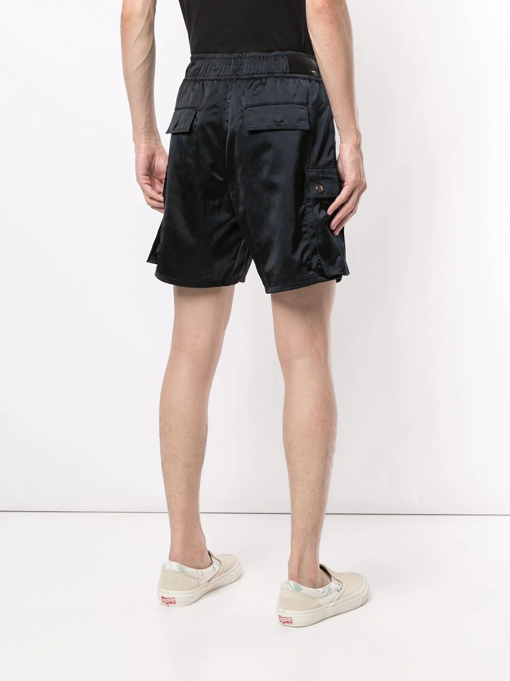 drawstring cargo shorts - 4