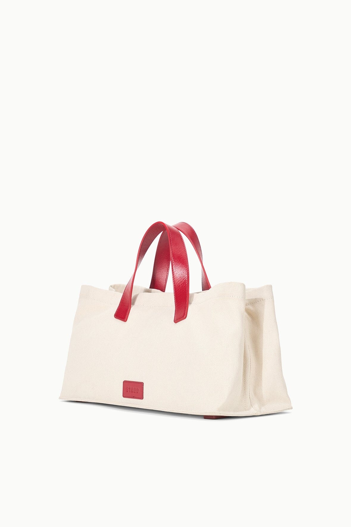 STAUD PORT TOTE NATURAL/ROUGE - 3