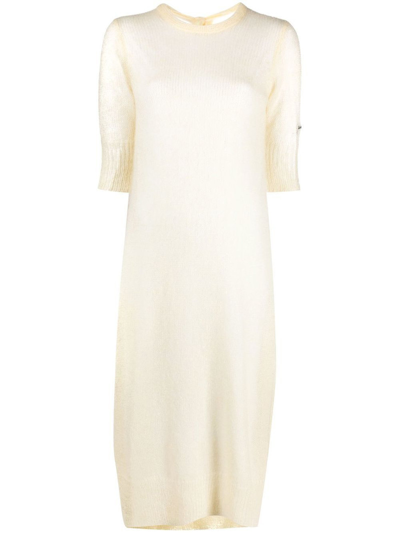 embroidered-logo detail dress 1
