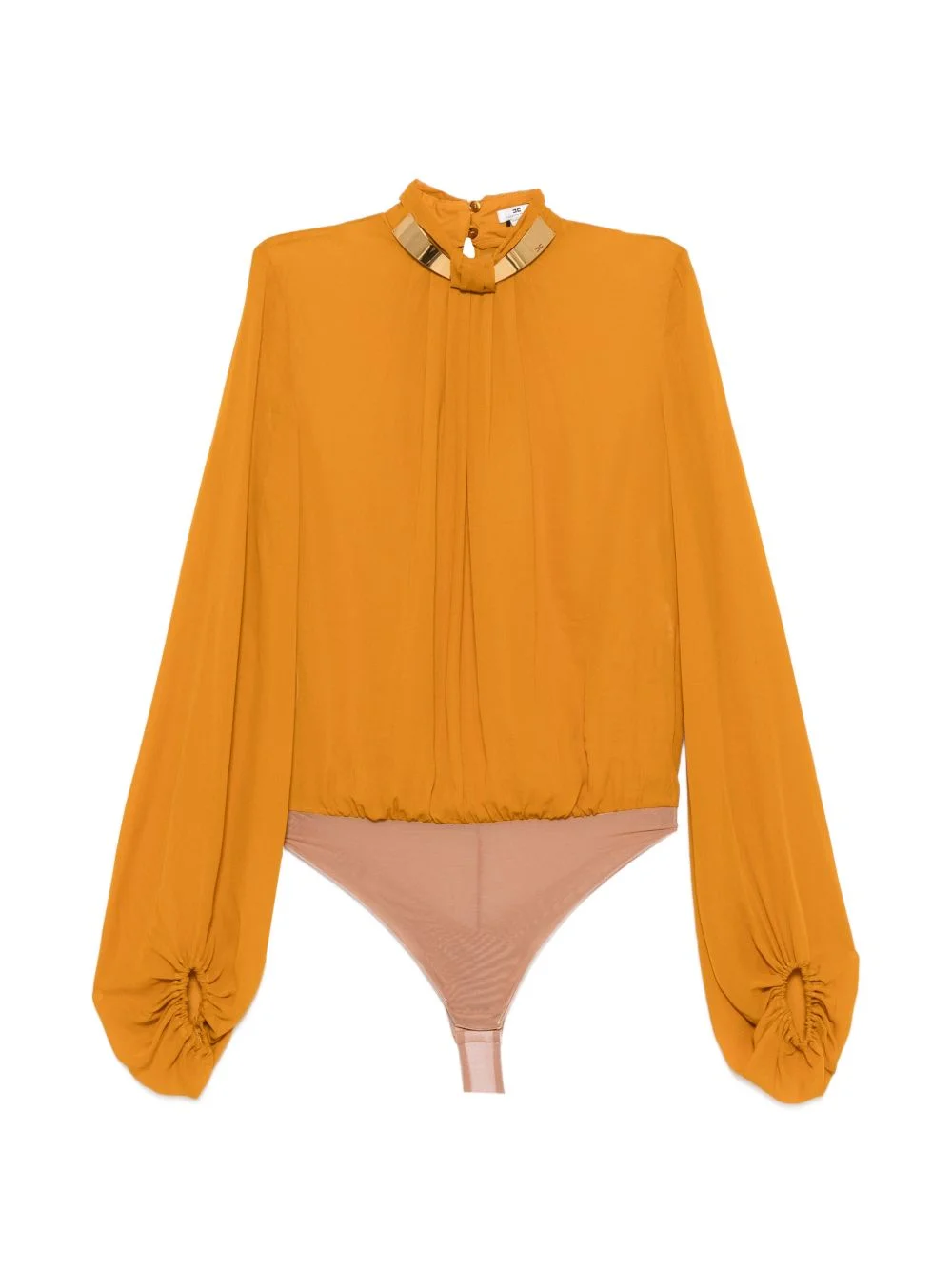 gold-tone plaque blouse - 1