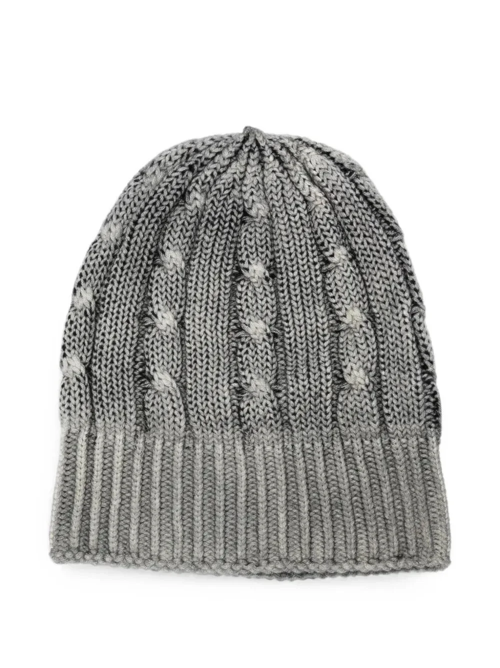 Hat Cashmere Hand Painted "Braided And Ribbed" - 1