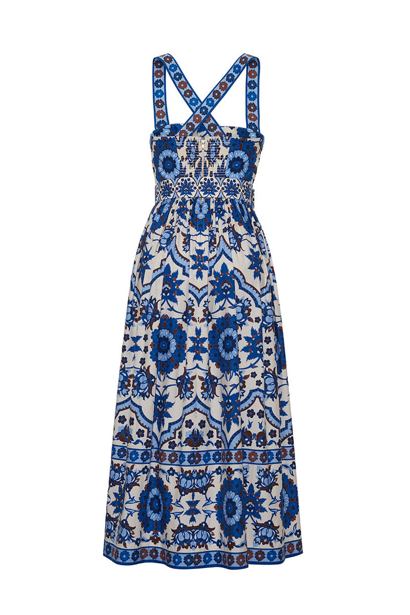Julie Dress Criss-Cross Charm, Cinched in Print 3
