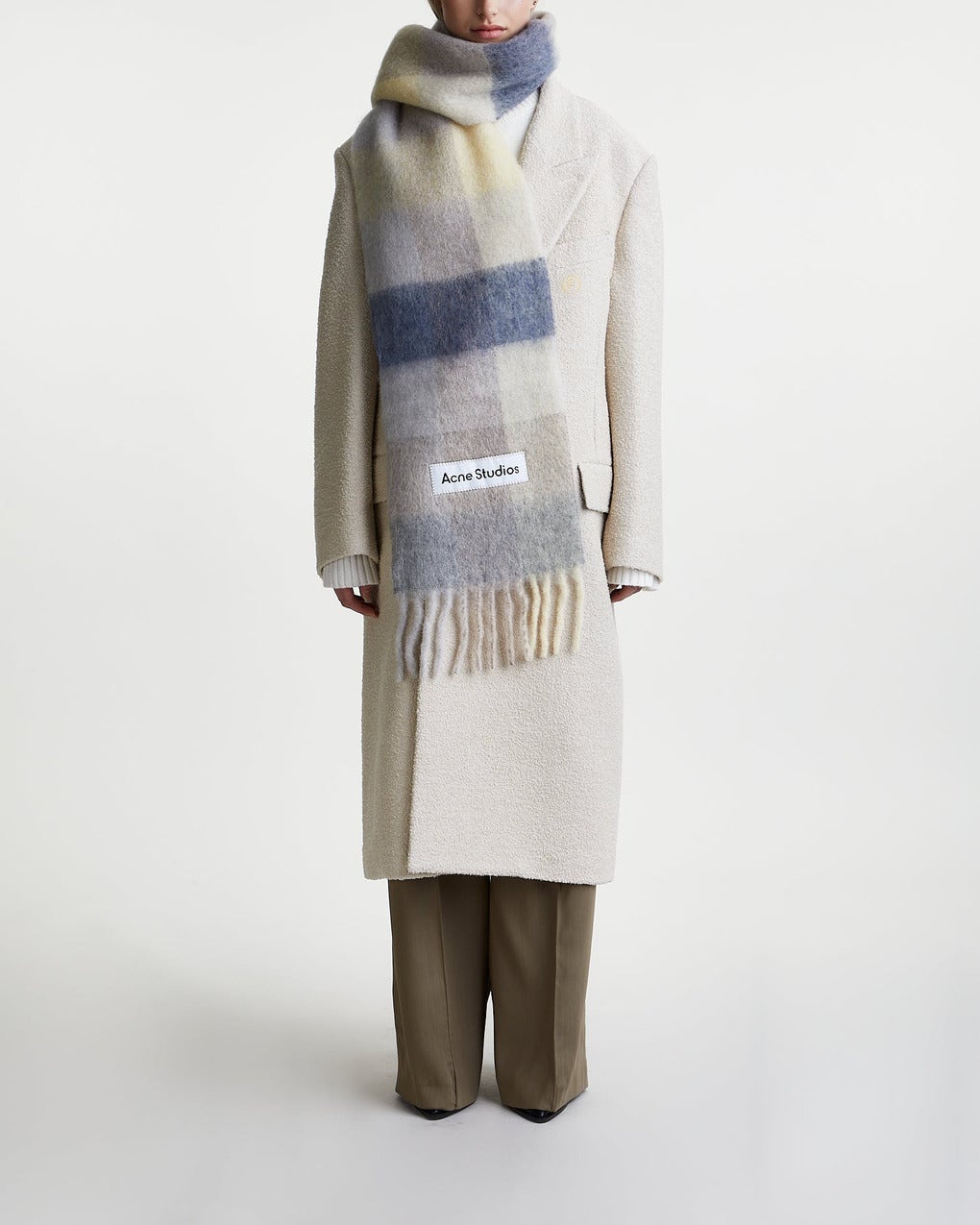 Scarf Checked Mohair Vanilla ONESIZE - 3