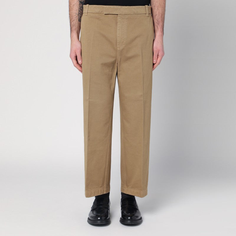 Thom Browne Khaki-Coloured Trousers In Cotton Men - 1
