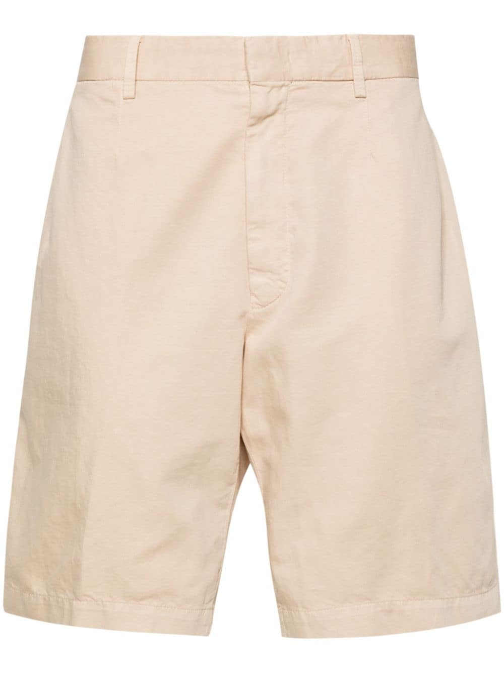 wide-leg cotton chino shorts - 1