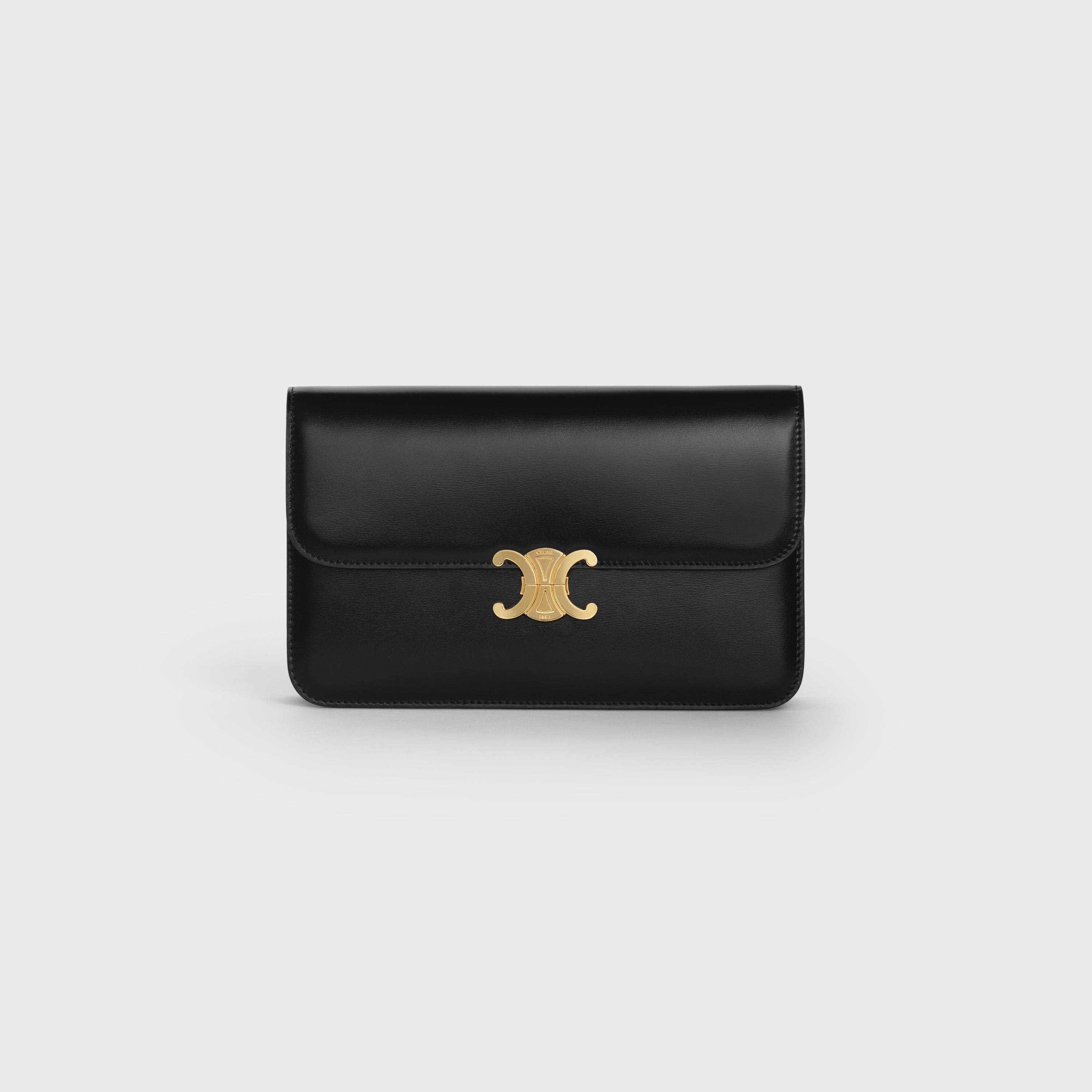 TRIOMPHE CLUTCH  IN  SHINY CALFSKIN - 1