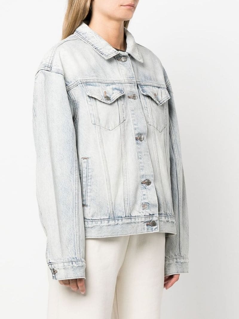 oversized-cut denim jacket - 5