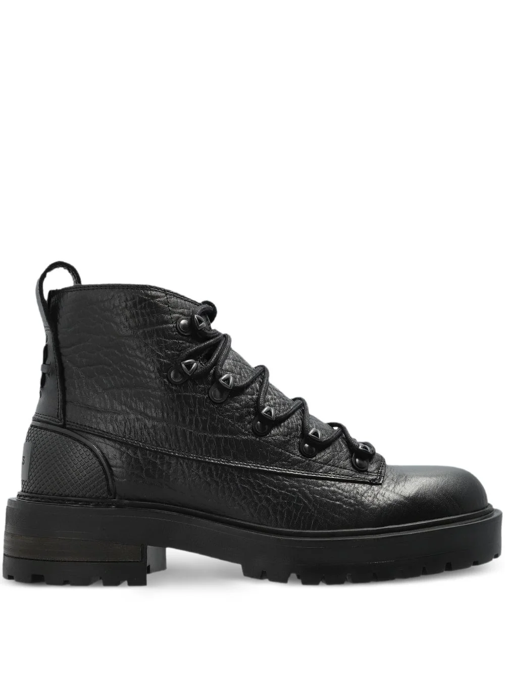 grained lace-up mccoy boots - 1